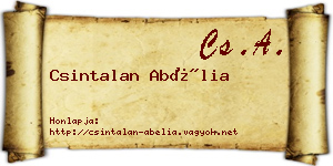 Csintalan Abélia névjegykártya
